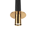 Подвесной светильник с узким цилиндрическим плафоном и золотым металлическим декором Concrete Pipe варинант исполнения - 6 | Loft Concept в Казани