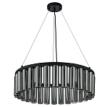 Люстра со стеклянными цилиндрическими плафонами Luminous Cylinders Smoky Round варинант исполнения - 4 | Loft Concept в Казани