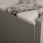 Тумба под телевизор серая с мраморной столешницей Uniqueness Marble варинант исполнения - 5 | Loft Concept в Казани