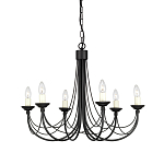 Люстра черного цвета ручной работы с канделябрами и переплетенной проволочной драпировкой Elstead Lighting варинант исполнения - 10 | Loft Concept в Казани