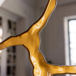 Зеркало кругле с декоративной золотой вставкой Golden Tree варинант исполнения - 5 | Loft Concept в Казани