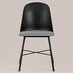 Стул из прочного пластика на металлическом основании Anora Black варинант исполнения - 2 | Loft Concept в Казани