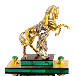 Настольный письменный набор из малахита с декором в виде лошади Leader Organizer варинант исполнения - 2 | Loft Concept в Казани