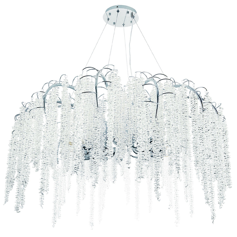 Люстра с хрустальными подвесками Bunch of Crystal Berries Silver Chandelier 12 Серебряный Прозрачный Люстра с хрустальными подвесками Bunch of Crystal Berries Silver Chandelier 12 Серебряный Прозрачный в Казани | Loft Concept
