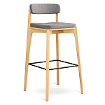 Барный стул из массива ясеня Elegant Ash Shape варинант исполнения - 2 | Loft Concept в Казани