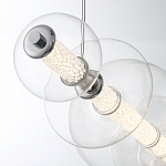Подвесной светильник линейный с прозрачными стеклянными шарами разного диаметра Eurofase варинант исполнения - 5 | Loft Concept в Казани