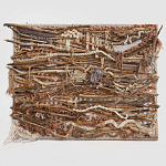 Большая Абстрактное Панно из веток и нитей Dryad Wall Art варинант исполнения - 6 | Loft Concept в Казани