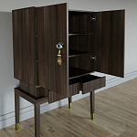 Кабинетный шкаф Elsa Dreams Walnut с 2-мя ящиками варинант исполнения - 1 | Loft Concept в Казани