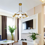 Люстра подвесная светодиодная с плафонами в форме шара Italian Globe Cedar Moss Light варинант исполнения - 1 | Loft Concept в Казани