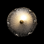 Бра в форме прозрачного стеклянного цветка с рельефной текстурой Textured Glass варинант исполнения - 4 | Loft Concept в Казани