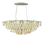 Люстра с подвесками в форме капель на серебристом каркасе Raindrop варинант исполнения - 1 | Loft Concept в Казани