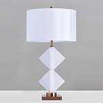 Настольная лампа белая на фигурном основании Aerial Geometry варинант исполнения - 3 | Loft Concept в Казани