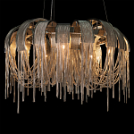 Люстра подвесная круглая с изогнутыми металлическими дугами и ниспадающими цепочками 65 см Atlantis Chain варинант исполнения - 14 | Loft Concept в Казани