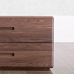 Прикроватный столик деревянный с 2-мя ящиками Moon Walnut Furniture варинант исполнения - 2 | Loft Concept в Казани