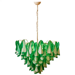 Люстра из стеклянных зеленых лепестков Petalled Illuminator варинант исполнения - 3 | Loft Concept в Казани