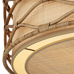 Подвесной светильник  из кованого железа и абажуром из ротанга Wicker Furniture варинант исполнения - 2 | Loft Concept в Казани