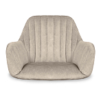 Барный стул со спинкой и подлокотниками на 4-х коричневых деревянных ножках Бежевый Велюр Ava Charm варинант исполнения - 4 | Loft Concept в Казани