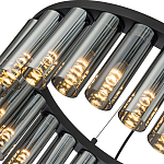 Люстра со стеклянными цилиндрическими плафонами Luminous Cylinders Smoky Round варинант исполнения - 5 | Loft Concept в Казани