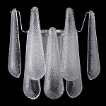 Бра с подвесками из рифленного стекла в форме капель на основании цвета хром Textured Glass варинант исполнения - 2 | Loft Concept в Казани