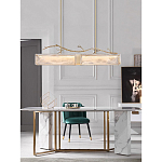 Люстра прямоугольная из фактурного стекла Chandelier Beam варинант исполнения - 3 | Loft Concept в Казани