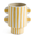 Ваза из фаянса Brighter than the Stars жёлтая полоска варинант исполнения - 1 | Loft Concept в Казани