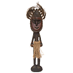 Деревянная статуэтка Абориген в маске с перьями Aborigine Mask Figurine варинант исполнения - 1 | Loft Concept в Казани