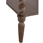 Приставной столик деревянный с резными ножками и нижней полкой Vintage Side Table Brown Wood варинант исполнения - 4 | Loft Concept в Казани