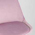 Стул с мягким велюровым сиденьем Arvika Pink варинант исполнения - 7 | Loft Concept в Казани