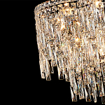 Люстра подвесная с хрустальными подвесками и металлическим основанием цвета Хром Ludivine Lighting варинант исполнения - 5 | Loft Concept в Казани