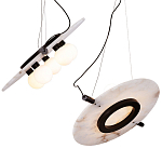 Подвесной светильник из мрамора в форме диска Marble Disc Pendant Light варинант исполнения - 1 | Loft Concept в Казани