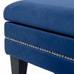 Мягкая банкетка на черных ножках с зоной для хранения Casket Blue варинант исполнения - 3 | Loft Concept в Казани