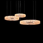 Люстра из 3-х колец с текстурной огранкой Reflection of Reality варинант исполнения - 1 | Loft Concept в Казани