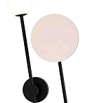 Бра с шарообразным плафоном и зеркальным круглым элементом Lunar Echo варинант исполнения - 1 | Loft Concept в Казани