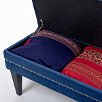 Мягкая банкетка на черных ножках с зоной для хранения Casket Blue варинант исполнения - 4 | Loft Concept в Казани