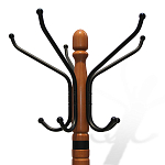 Вешалка напольная деревянная с черными металлическими крючками Noble Branches варинант исполнения - 2 | Loft Concept в Казани