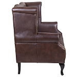 Диван из натуральной кожи на 4-х деревянных ножках из массива бука Thomas Seating brown варинант исполнения - 2 | Loft Concept в Казани