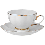 Чайный сервиз из фарфора со стразами на 6 персон 15 предметов Shine Porcelain варинант исполнения - 1 | Loft Concept в Казани