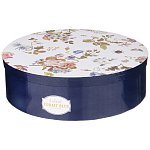 Чайный набор из фарфора темно-синий с рисунком цветов на 6 персон 12 предметов 280 мл Garden Whisper Porcelain Set  варинант исполнения - 6 | Loft Concept в Казани