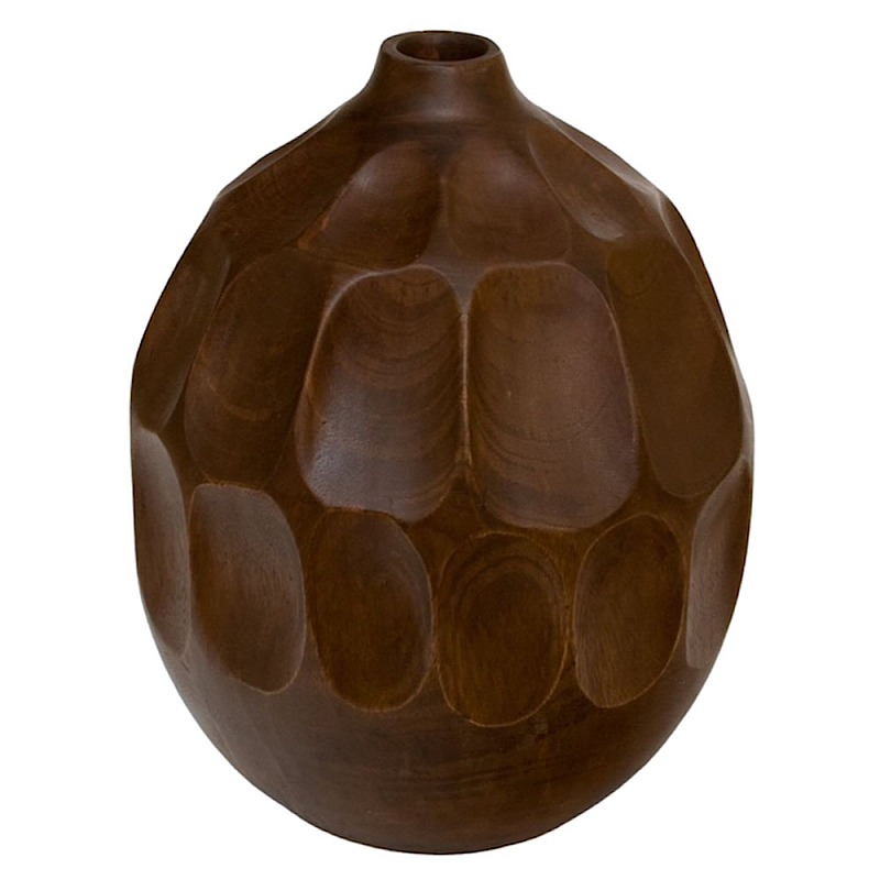 Ваза деревянная Brown Vase of Thailand 1 Коричневый в Казани | Loft Concept 