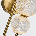 Бра цвета латунь с 6-ю рифлеными плафонами шаровидной формы Alora варинант исполнения - 3 | Loft Concept в Казани