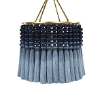 Люстра синяя плетеная с кисточками Boho Tassel Chandelier варинант исполнения - 1 | Loft Concept в Казани
