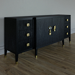 Большой Комод-буфет Elsa Dreams Black с ящиками варинант исполнения - 4 | Loft Concept в Казани