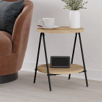 Стол приставной с 2-мя круглыми столешницами из дерева ESSEL OAK варинант исполнения - 7 | Loft Concept в Казани