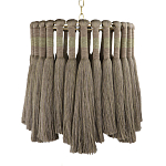 Подвесной светильник круглый плетеный с бахромой Braided Bundle of Ears варинант исполнения - 1 | Loft Concept в Казани