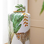 Ваза фарфоровая с ручной росписью Leopard Collection  варинант исполнения - 5 | Loft Concept в Казани