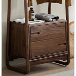 Вешалка деревянная с 2- мя ящиками Moon Walnut Furniture варинант исполнения - 7 | Loft Concept в Казани