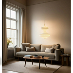 Подвесной вязаный белый светильник «Моника» варинант исполнения - 3 | Loft Concept в Казани