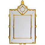 Зеркало прямоугольное Golden Classic Ornament Mirror варинант исполнения - 1 | Loft Concept в Казани