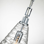 Подвесной светильник с прозрачным рельефным стеклянным плафоном в форме конуса Feiss варинант исполнения - 5 | Loft Concept в Казани