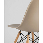 Пластиковый стул на ножках из массива бука Eames Beige варинант исполнения - 3 | Loft Concept в Казани